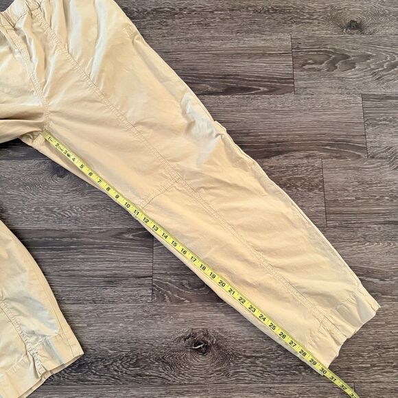 GANNI Washed Canvas Elasticated Curve Pants in Pale Khaki - Picture 6 of 9